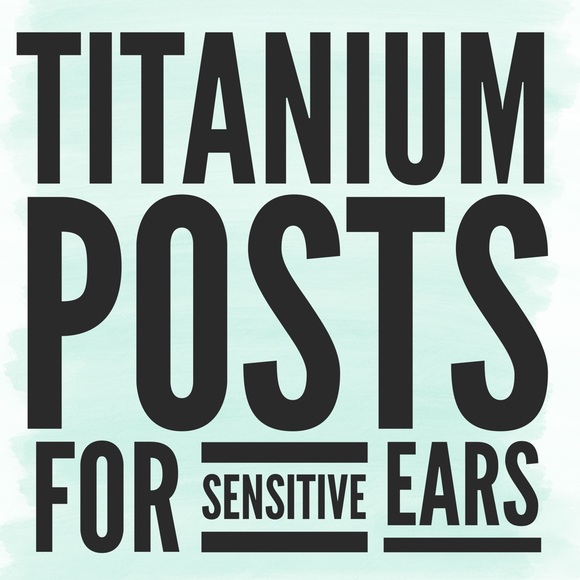 NEW Titanium Posts | Stone White Dot Studs - Picture 7 of 7